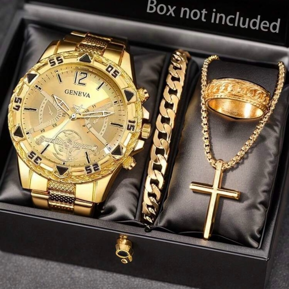 Geneva Luxurious Gold Watch and Jewelry Collection
